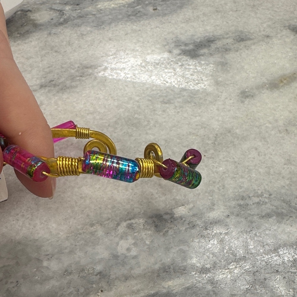 Colorful Wire Wrapped Bracelet - Picture 2 of 2